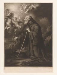 Knielende H. Franciscus van Paola in gebed