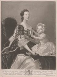 De Eerwaarde Catherine Compton..., Gravin van Egmont..., met Master Charles Perceval haar oudste zoon