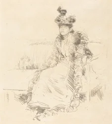 Zittende dame