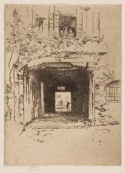 Deuropening en wijnstok