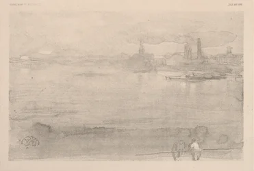 Vroege ochtend: de Theems bij Battersea