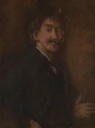 Goud en bruin: zelfportret