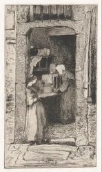 De Mosterdverkoper, uit de Franse Set (Douze Eaux-Fortes d)