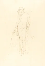 Naaktmodel, staand