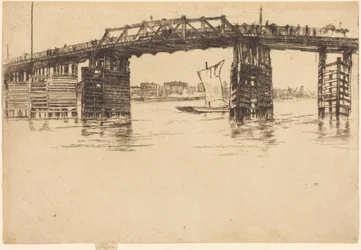De oude Battersea Bridge