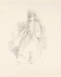 Portret van een jonge vrouw met hoed