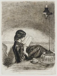 Lezen bij lamplicht