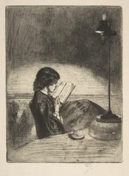 Lezen bij lamplicht