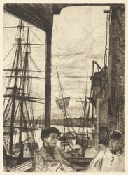 Rotherhithe (Wapping), uit de Thames Set (Een serie van zestien etsen van scènes aan de Theems en andere onderwerpen)
