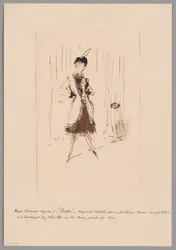 Studie voor "Het blauwe meisje: Portret van Miss Elinor Leyland".