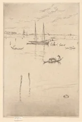 De kleine lagune, uit de Eerste Venetië Set (Venetië, Een serie van twaalf etsen)