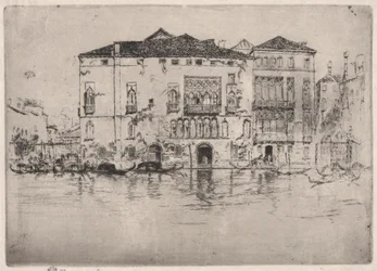 De paleizen, uit de Eerste Venetië Set (Venetië, Een Serie van Twaalf Etsen)