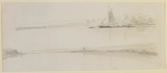 Twee scènes aan een rivier