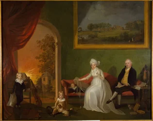 Portret van Robert Mynors en zijn familie, 1797