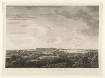 Een Uitzicht op Boston genomen op de weg naar Dorchester
