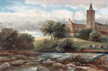 "Dunblane Cathedral" (kleurenlitho)