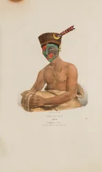 KEE-ME-ONE of Regen; een Chippeway opperhoofd, uit de Aboriginal Portfolio