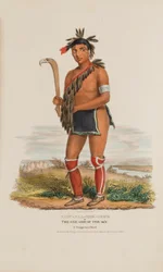 NABU-NAA-KEE-SHICK of De ene kant van de hemel, een Chippewa opperhoofd, uit de Aboriginal Portfolio