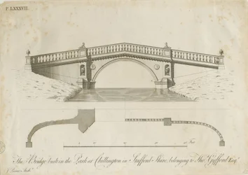 Chillington Park - Brug: gravure, nd [c 1789]