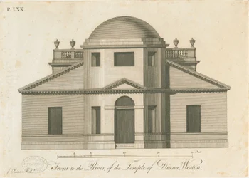 Weston-under-Lizard - De Tempel van Diana: Gravure, nd [c 1765-1770]