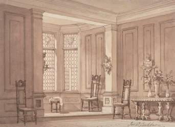 Hal in een Gotisch Landhuis
