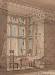 Kamer met wandtapijten in gotisch herenhuis