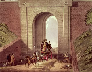 Highgate Tunnel, gegraveerd door George Hunt, c.1830