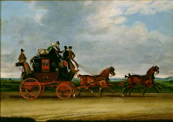 De Dover naar Londen postkoets