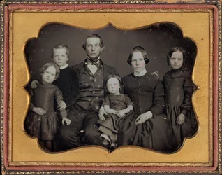 Portret van een gezin,c. 1848 (foto)