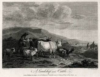 Een landschap en vee, 1774