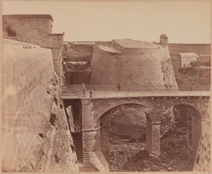 Brug bij de Porta Reale, Malta, circa 1856