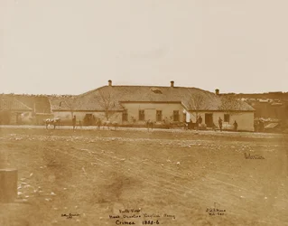 Noordelijk uitzicht hoofdkwartier Engels leger, ca. 1855