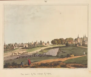?De Ruïnes van het Dorp Ligny?, 1815