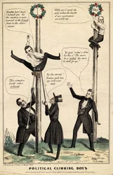 Politieke klimjongens, uitgegeven door J Baillie, H Bucholzer, New York, 1844