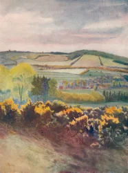 Uitzicht richting Caterham, vanaf Tilburstow Hill