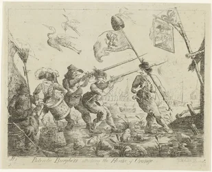 Spotprent op Goejanverwellesluis, 1787