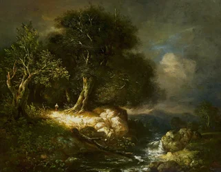 Landschap na een storm.