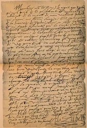 Een brief van Koningin Elizabeth I 1533-1603 aan Koning James VI 1566-1625, 1898