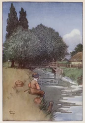 Illustratie voor The Compleat Angler door Izaak Walton