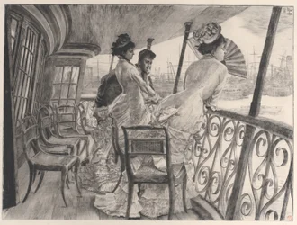 De Galerij van H.M.S. Calcutta Souvenir van een Bal aan Boord