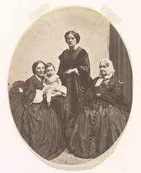 Vier generaties, ca. 1860