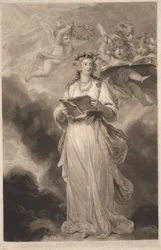 Mevrouw Billington als St. Cecilia