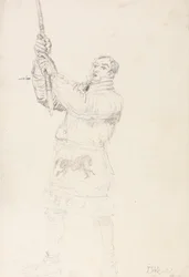 Studie van een Drayman (Een studie voor "Zijden - alle")