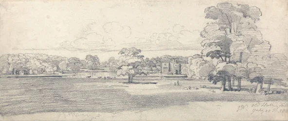 The Old Hall, Tabley, omringd door park, 20 juli 1814 (1819)