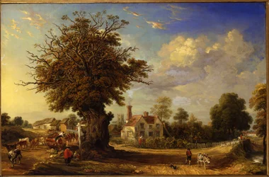 De Yeldham-eik in Great Yeldham, Essex, 1833