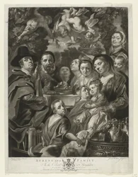 Portret van Jacques Jordaens met zijn ouders, broers en zussen