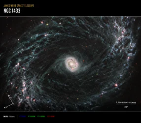 NGC 1433 (MIRI Kompasbeeld)