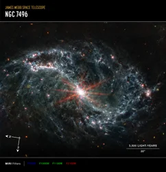 NGC 7496 (MIRI Kompasbeeld)