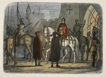 Henry V marcheert tegen de Lollards, uit A Chronicle of England BC 55 to AD 1485, pub. London, 1863