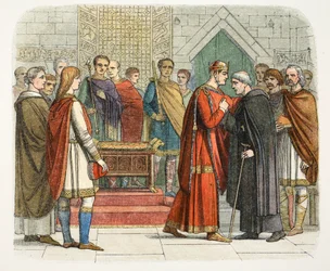 Koning Willem I brengt een bezoek aan de Engelse leiders